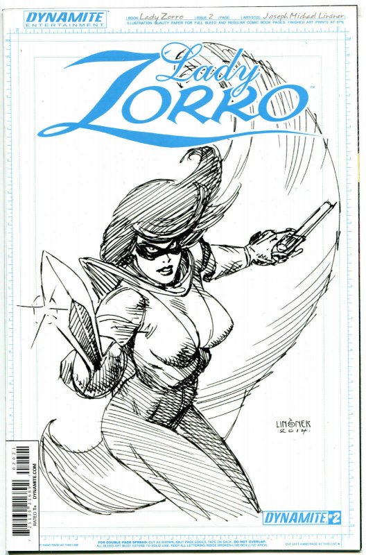 LADY ZORRO #2, VF/NM, Variant, Joseph Linsner, 2014, Villegas, more JML in store