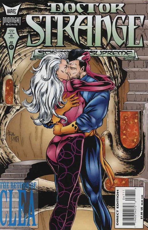 Doctor Strange: Sorcerer Supreme #67 VF/NM ; Marvel | Clea Kiss Cover