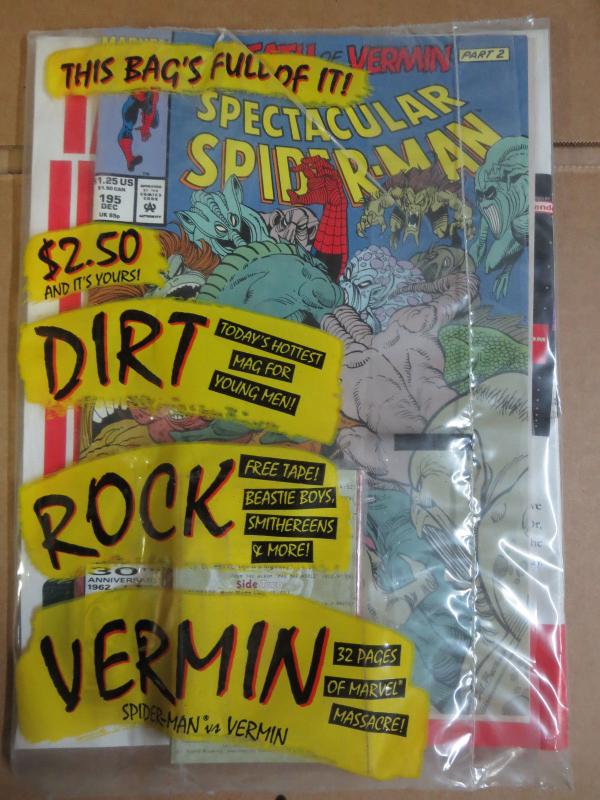 Dirt Magazine#2 (1993) Bagged w/Marvel SPECTACULAR SPIDERMAN #195 Beastie Boys  