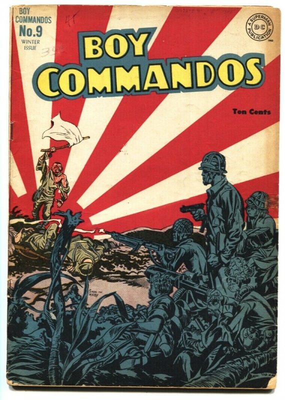 BOY COMMANDOS #9-Jack Kirby art-Japanese Surrender cover WWII