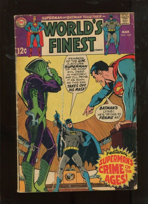 WORLDS FINEST #183 (4.0) SUPERMAN'S CRIME OF THE AGES