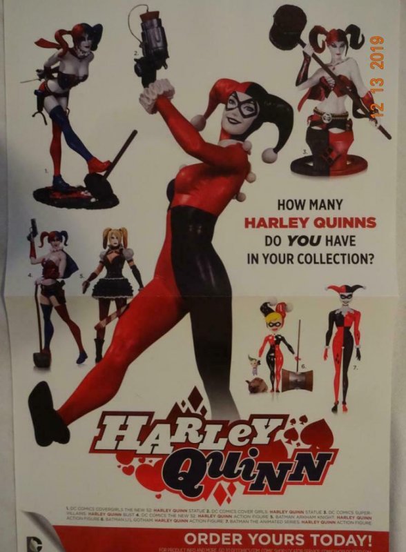 HARLEY QUINN  Promo Poster, 11 x 17, 2014, DC, Unused more in our store 352