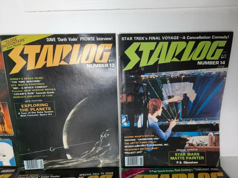 Starlight 12 13 14 15 17 28 Lot of 6 acceptable used shape vintage magazines 