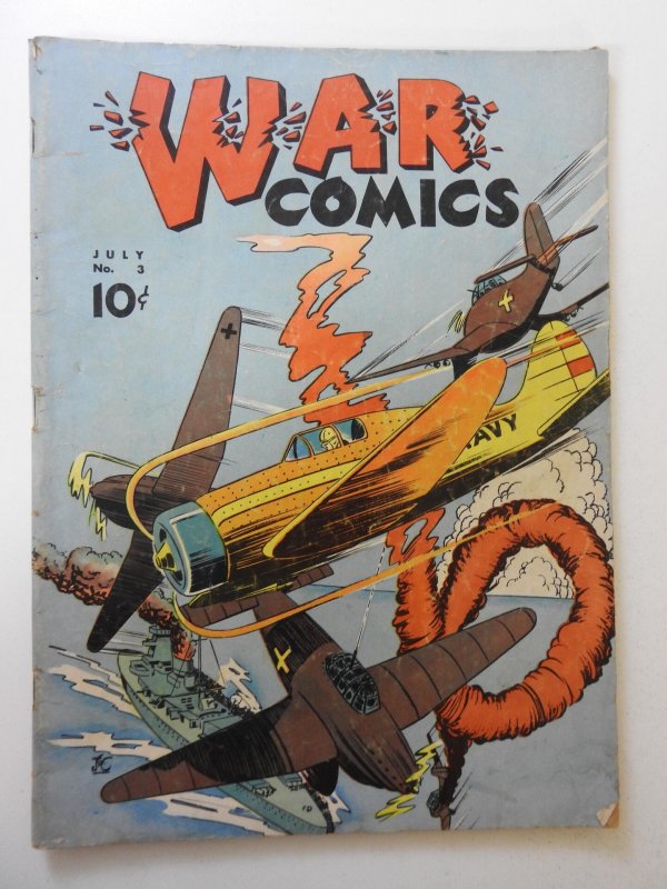 War Comics #3  VG- Condition! 1 in tear bc, moisture stain