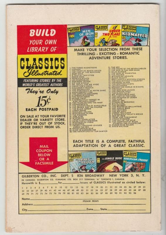 Classics Illustrated #94 (Apr-52) VF Mid-High-Grade David Balfour