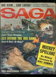 Saga Magazine November 1963-MICKEY SPILLANE-MIKE HAMMER FILM G