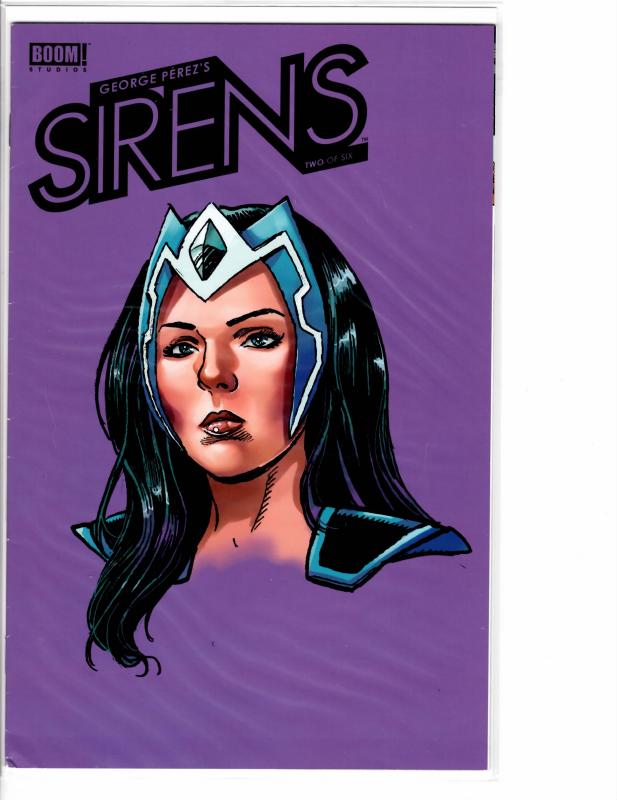 George Perez's Sirens #2 Rare Head Shot Alternate Cover VF- (7.5)