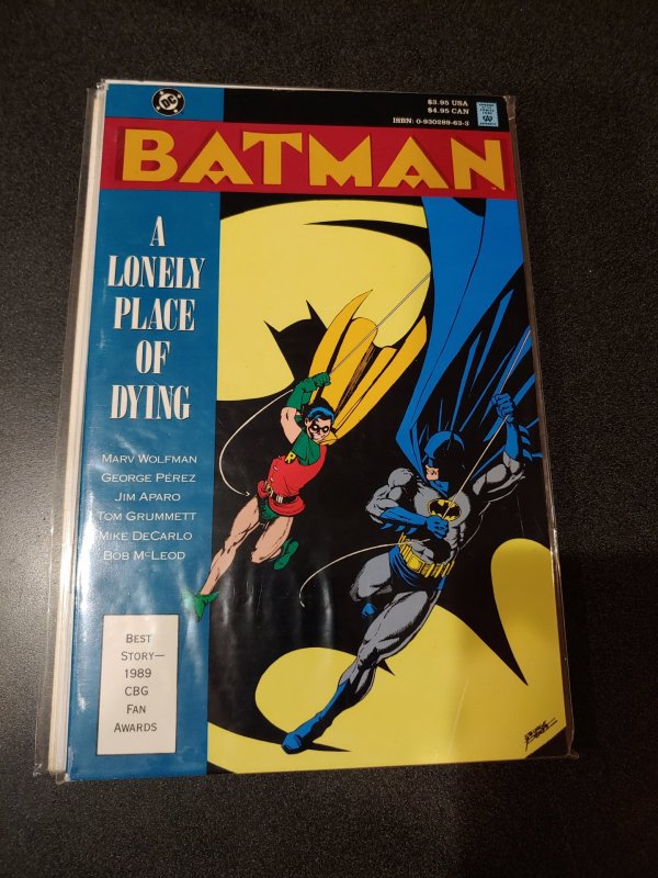 D C Comics BATMAN A LONELY PLACE OF DYING