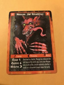 MORGAN THE UNWORTHY : RAGE Werewolf Unlimited Character Card; White Wolf TCG