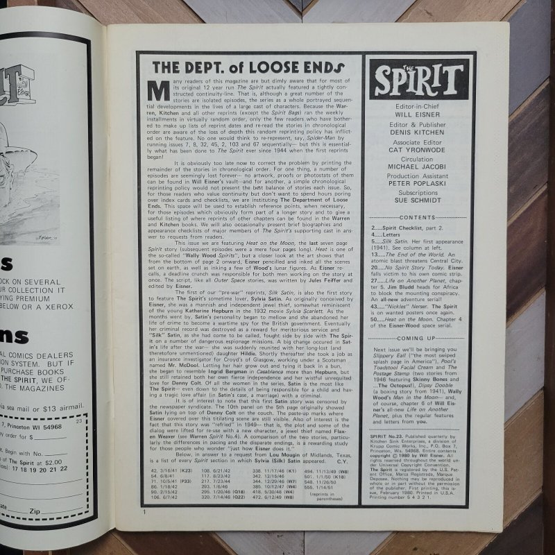 THE SPIRIT #23 (Magazine 1979) Classic WILL EISNER Art & Stories