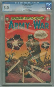 Our Army at War #1  (1952) CGC 8.0! Cream to OW Pages! Bethlehem Copy!