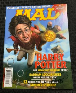 2004 MAD Magazine #443A VF/NM 9.0 SIGNED by Sergio Aragones w/ COA / Fisherman