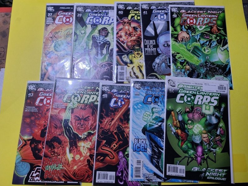 Blackest Night 1-9 Green Lantern 39-52, Corps 37-47, All 3-parters Near Complete