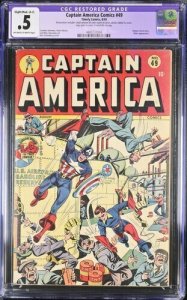 Captain America Comics #49 1945 Timely Comics CGC .5