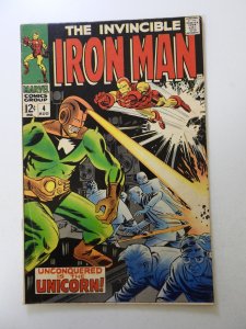 Iron Man #4 (1968) VG/FN condition 1/2 spine split