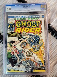 CGC 6.0 Ghost Rider #3 Comic Book 1973 Marvel Son of Satan Cameo 1st Hell Cycle