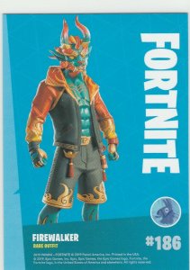 Fortnite Firewalker 186 Rare Outfit Panini 2019 trading card series 1