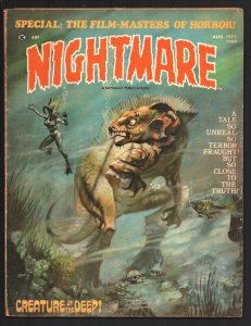 Nightmare #5 1971-Horror cover by Boris Vallejo-Ralph Reese-Doug Wildey-Jack ...