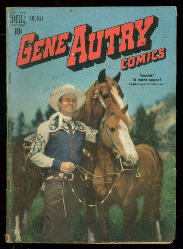 GENE AUTRY COMICS #30 1949-DELL PHOTO COVER-CHAMPION VG