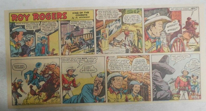 Roy Rogers Sunday Page by Al McKimson from 2/6/1955 Size 7.5 x 15 inches