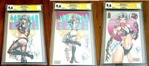 White Widow #1 MIAMI BEACH METAL SET 3 CGC SS 9.6 signed x2 TOP CENSUS 1 of 25