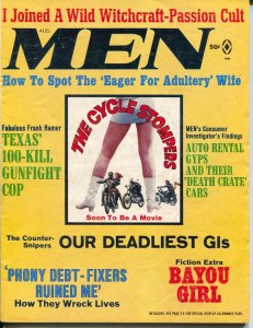 Men 8/1968-Atlas-Cyclestompers Motorcycle Gang-cheesecake-Pollen-VG/FM