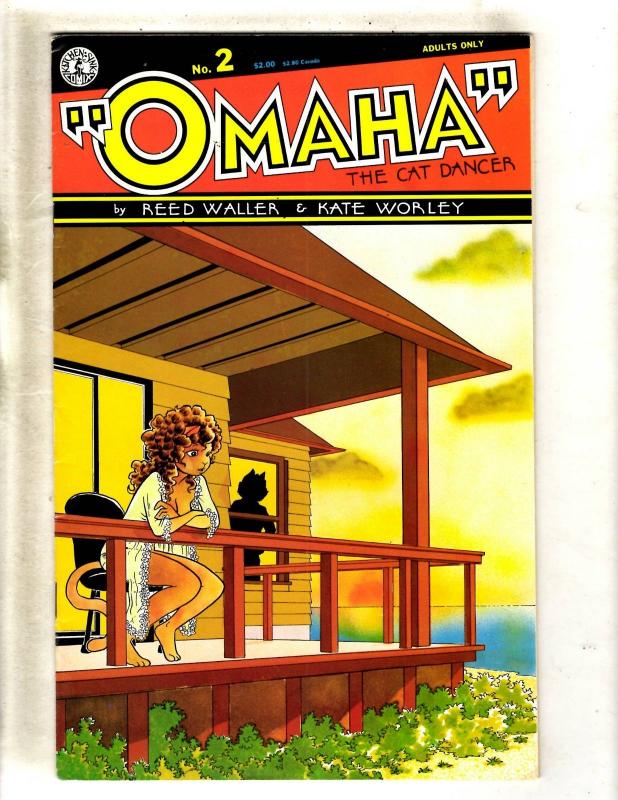 Lot Of 10 Omaha Kitchen Sink Comic Books # 1 2 3 4 5 6 7 8 8 9 Cat Dancer JF1