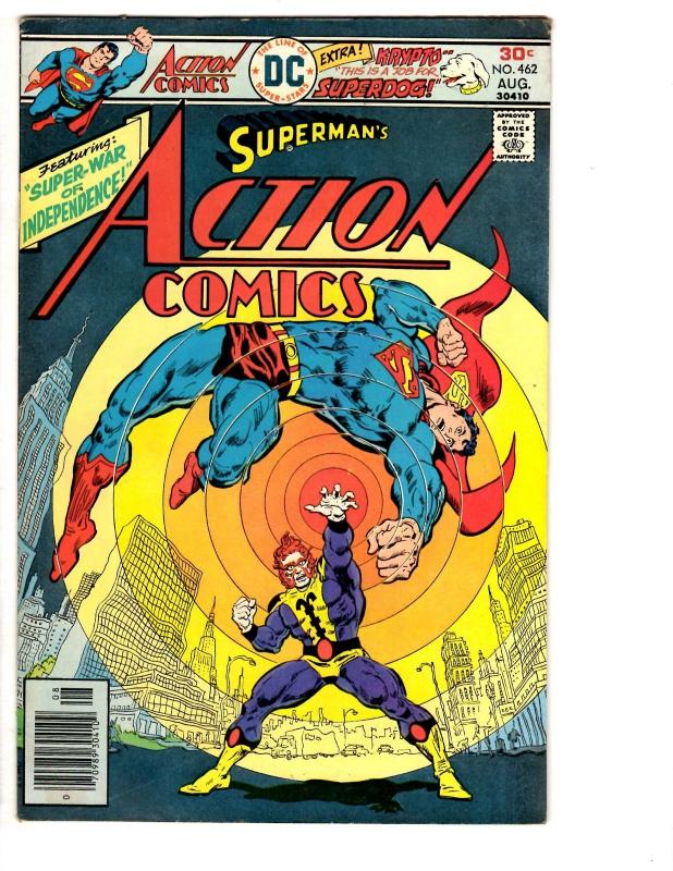 3 Action Comics DC Comic Books # 460 461 462 Superman Krypto Mr. Mxyzptlk WM4