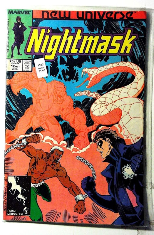 Nightmask #12 (1987) Marvel Comics 1st Print Comic Book