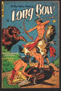 Long Bow, Indian Boy #6 1952- Fiction House-Indian fight stories-Small stain ...