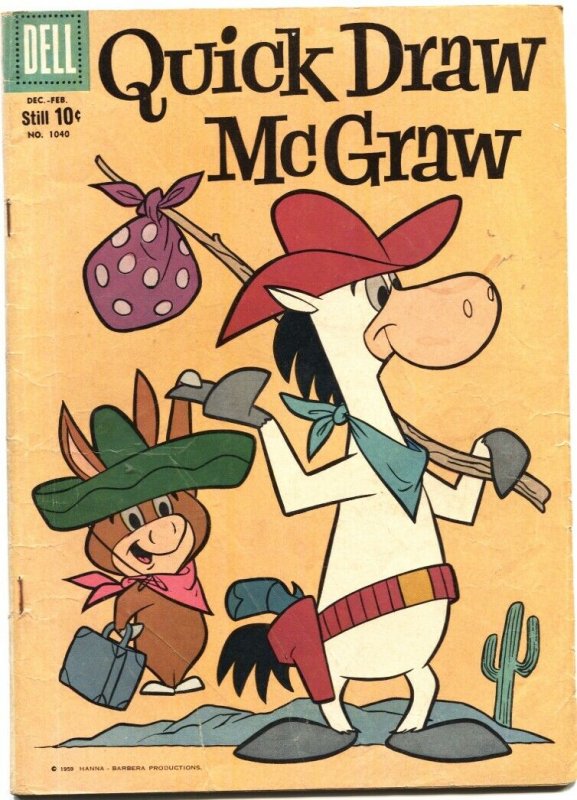 QUICK DRAW McGRAW-DELL FOUR COLOR #1040-HANNA BARBERA-1960-FIRST ISSUE