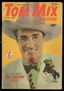 TOM MIX WESTERN #24 1949-FAWCETT COMICS-MOVIE PHOTO COV VG/FN
