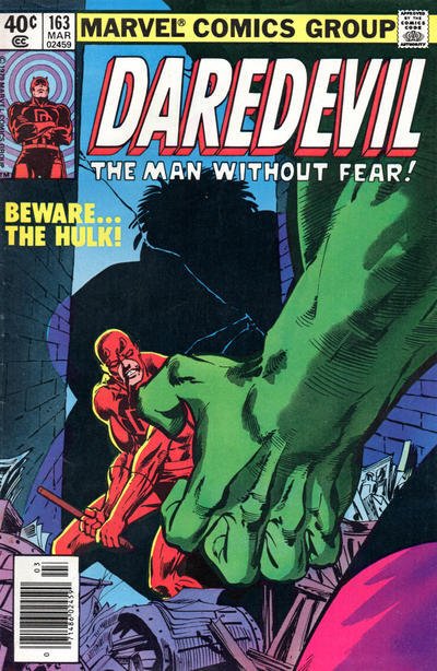 Daredevil #163 (Newsstand) VG ; Marvel | low grade comic Frank Miller Hulk