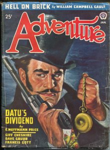 Adventure 1/1947-Popular-Rafael DeSoto cover-pulp fiction-Indy 500-Gault-VG