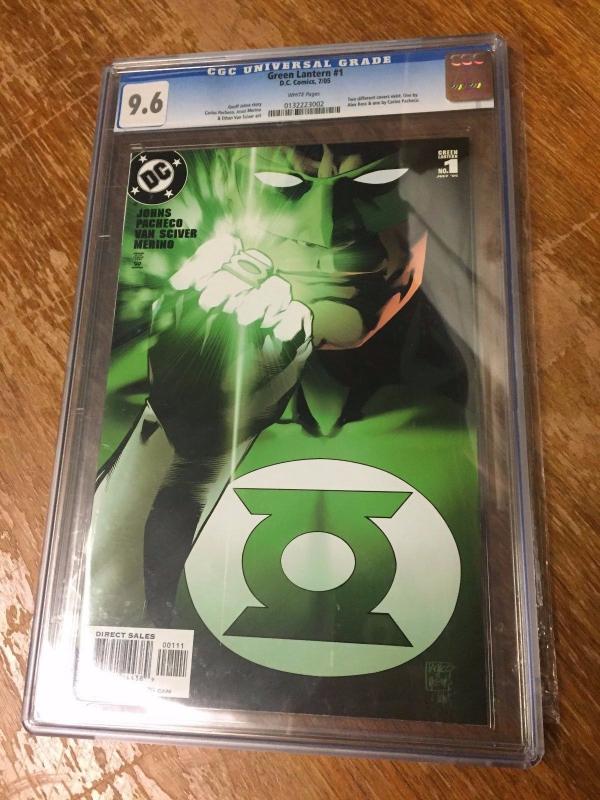 Green Lantern # 1 CGC Graded 9.6 DC Comic Book NM+ Justice League Superman Flash