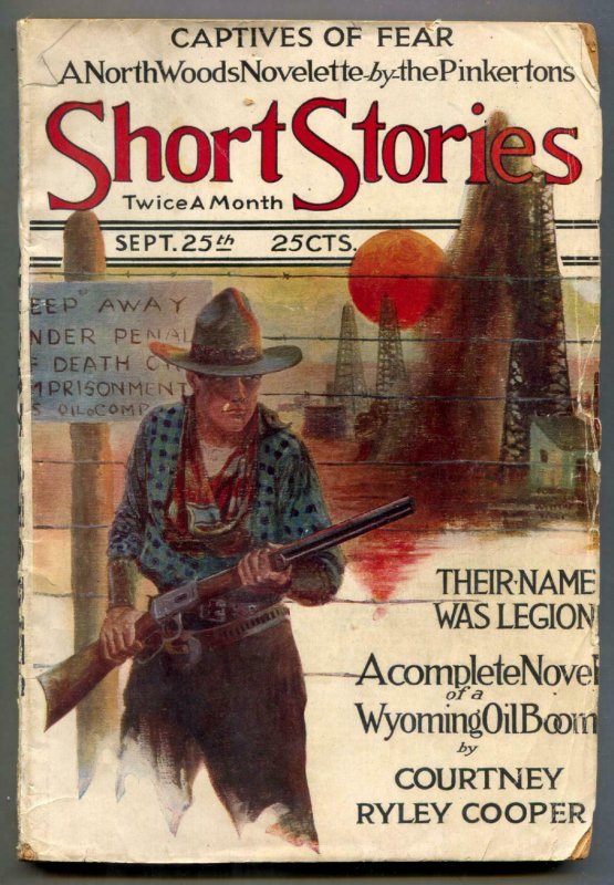 Short Stories Pulp September 25 1921- Wyoming Oil Boom G