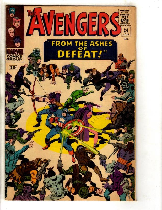 Avengers # 24 VF Marvel Comic Book Captain America Quicksilver Scarlet Witch FH2