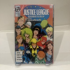 Justice League Quarterly #1 Newsstand 1st Appearance of the Conglomerate DC 1990