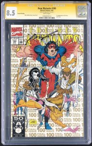 The New Mutants #100 CGC 8.5 Signature Series Signed by Rob Liefeld 2nd Printing