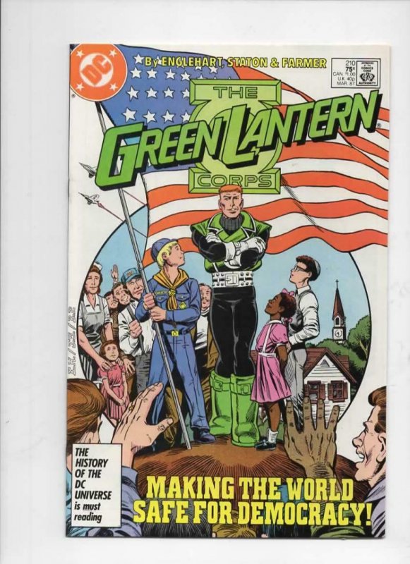 GREEN LANTERN #210, NM-,  Joe Staton, Corps, DC, 1960 1987 Guy Gardner