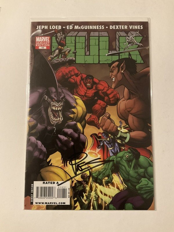 Hulk 10 Variant Near Mint Nm Signed Art Adams Marvel