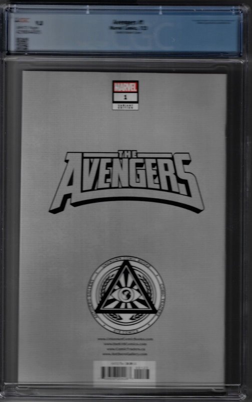 Avengers #1 2023 Nathan Szerdy Unknown Cover Graded CGC 9.8 Marvel Comics GB1