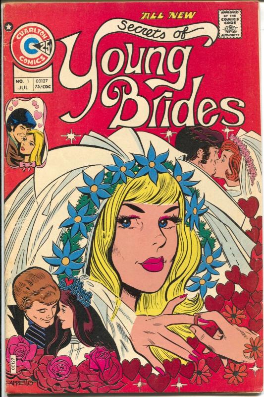 Secrets of Young Brides #1 1975-Charlton1st issue-swimsuit panels-FN+