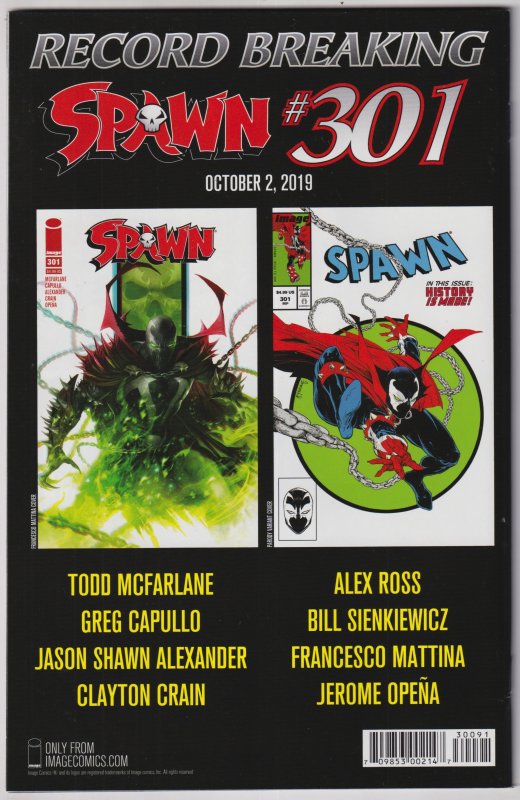 Spawn #300 Cover O (2019) Spawn