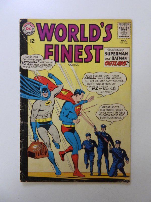 World's Finest Comics #148 (1965) GD/VG condition subscription crease