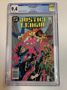 Justice League (1987) # 2 (CGC 9.4 WP) CPV Canadian Price Variants | Census 5