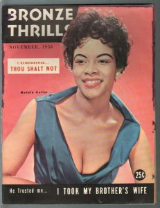 Bronze Thrills 11/1958-African American interest-Natola Gullet-exploitation-G