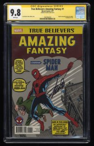 True Believers: Amazing Fantasy #1 CGC NM/M 9.8 White Pages SS Stan Lee! 15