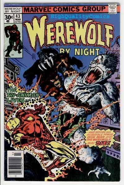 WEREWOLF by NIGHT #43, FN,  Iron Man, Blood, Full Moon, 1972, more WW in store