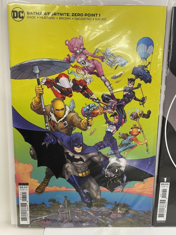 BATMAN FORTNITE ZERO POINT #1 COVER B + PREMIUM VARIANT SEALED W/ CODE DC COMIC